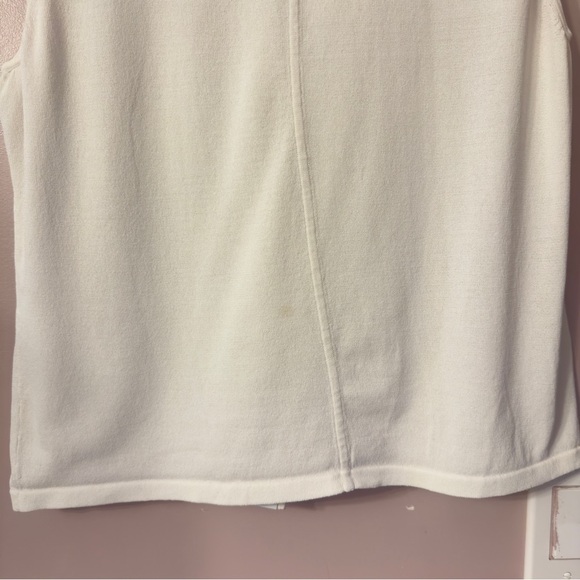 Melanie Lyne Knit Sleeveless Top Cream Women Size L - Picture 4 of 8